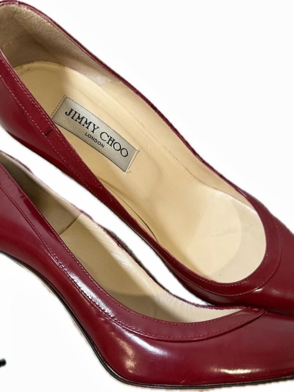 Jimmy Choo Pointed-Toe Pumps in Deep Red 38